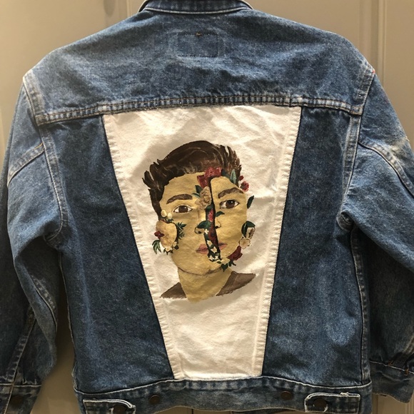 Painted denim/jean jacket SHAWN MENDES!! - Picture 3 of 8
